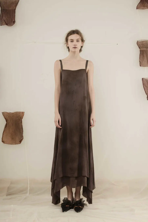 MUTEDANCE MD19SS18B Maroon suspender skirt